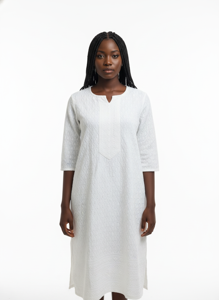 White Chikankari Kurti