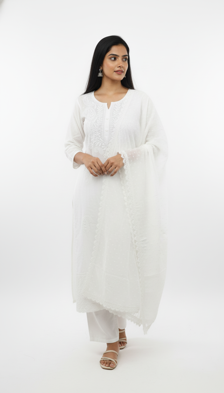 white gaji set